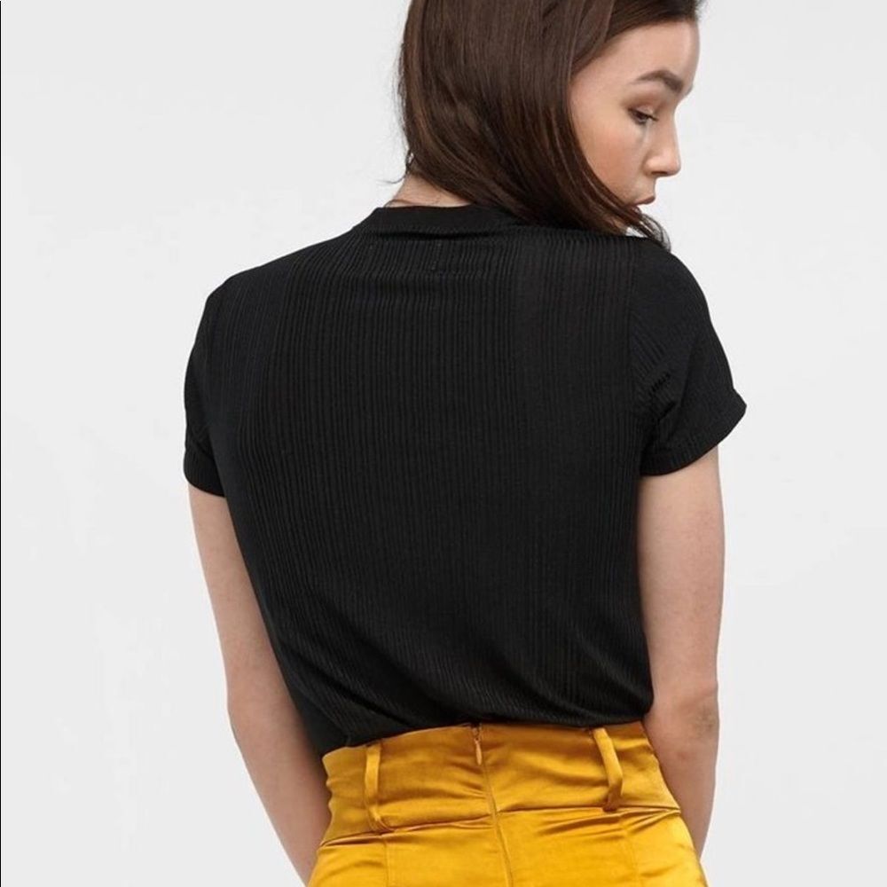 Capulet Jasmine White Ribbed Shiny Baby Tee Small NEW - Picture 11 of 12